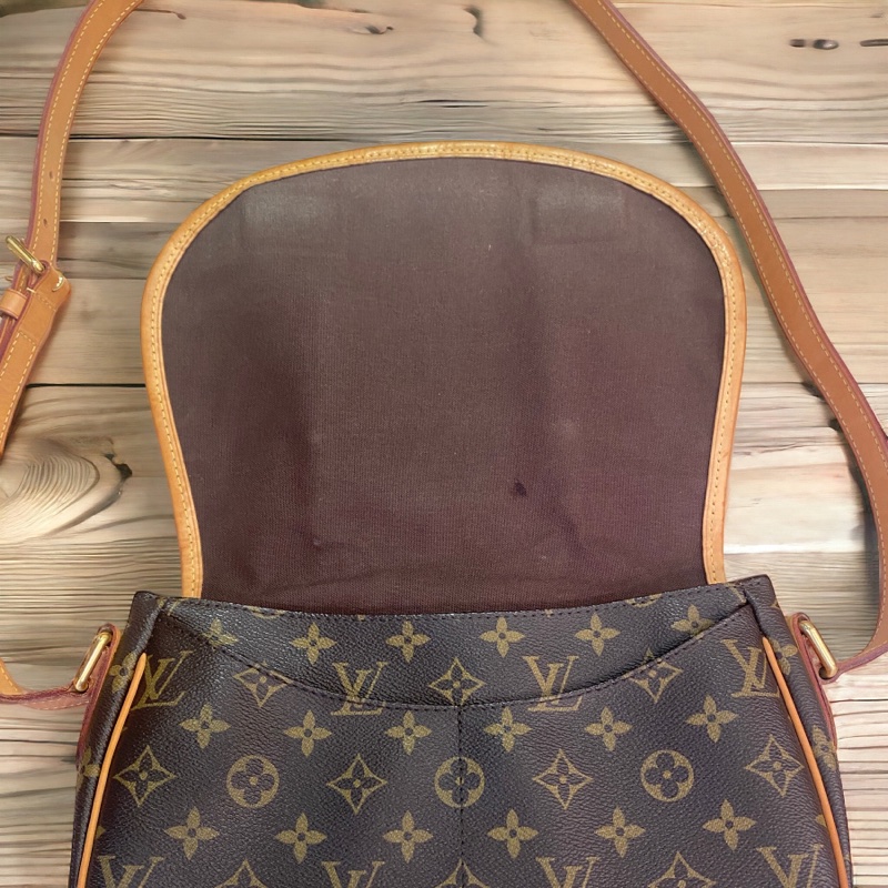 Louis Vuitton 抓皺包 LV老花/斜背包/翻蓋包-4