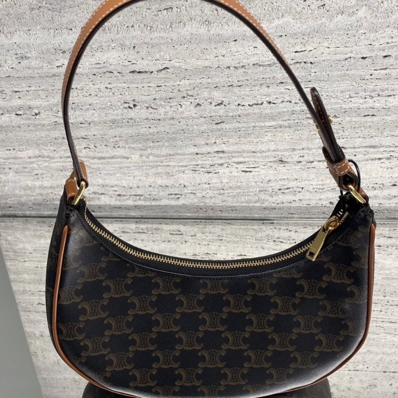 Celine 老花 Ava Triomphe 凱旋門牛角包《2024季度商品》-8