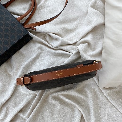 Celine 老花 Ava Triomphe 凱旋門牛角包《2024季度商品》-10