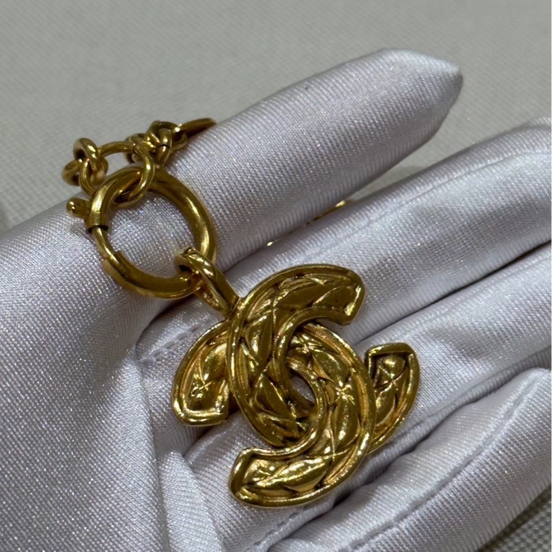 Chanel 小鳥系列項鍊 vintage 格菱紋-13