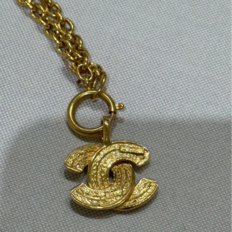 Chanel 小鳥系列項鍊 vintage 格菱紋-16
