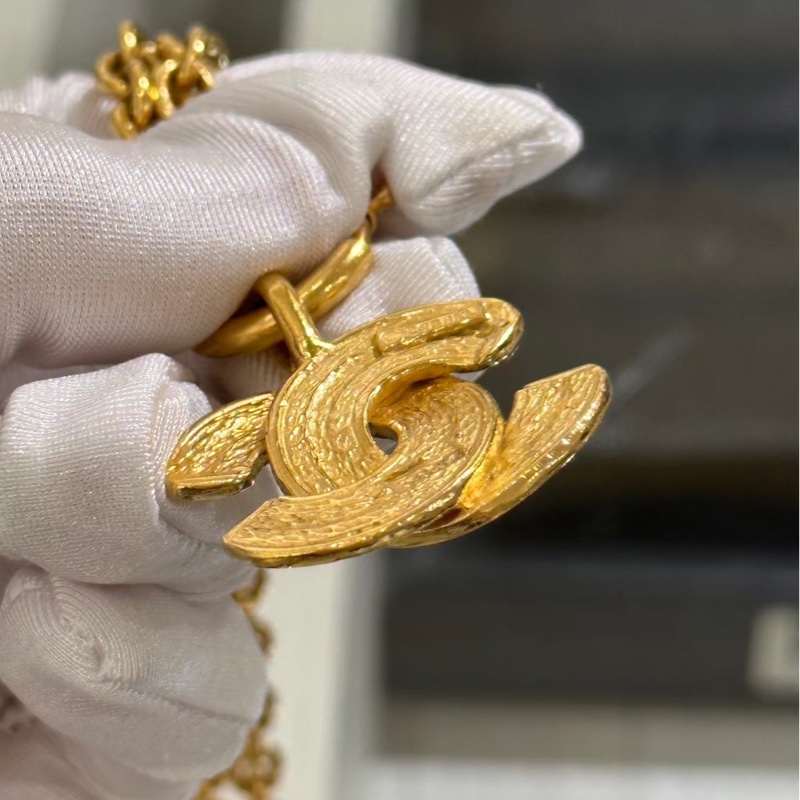 Chanel 小鳥系列項鍊 vintage 格菱紋-22