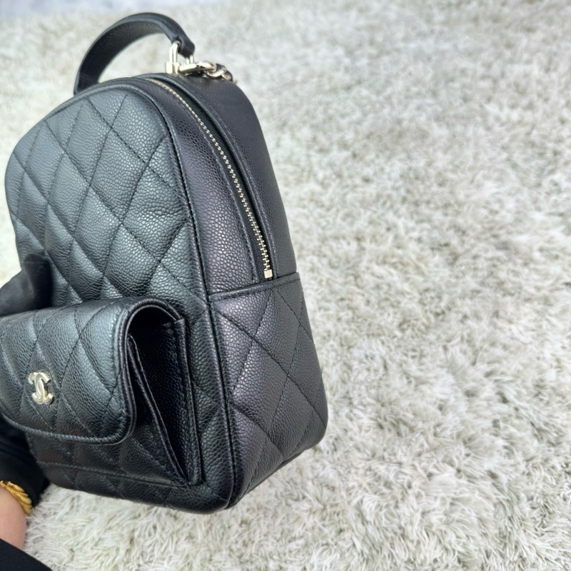 香奈兒 CHANEL 24C 新款mini荔枝金釦小書包 雙肩後背包 斜背包 ⭕️全新⭕️全配⭕️芯片款⭕️膠膜未撕⭕️-10