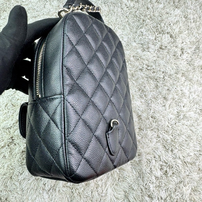 香奈兒 CHANEL 24C 新款mini荔枝金釦小書包 雙肩後背包 斜背包 ⭕️全新⭕️全配⭕️芯片款⭕️膠膜未撕⭕️-13