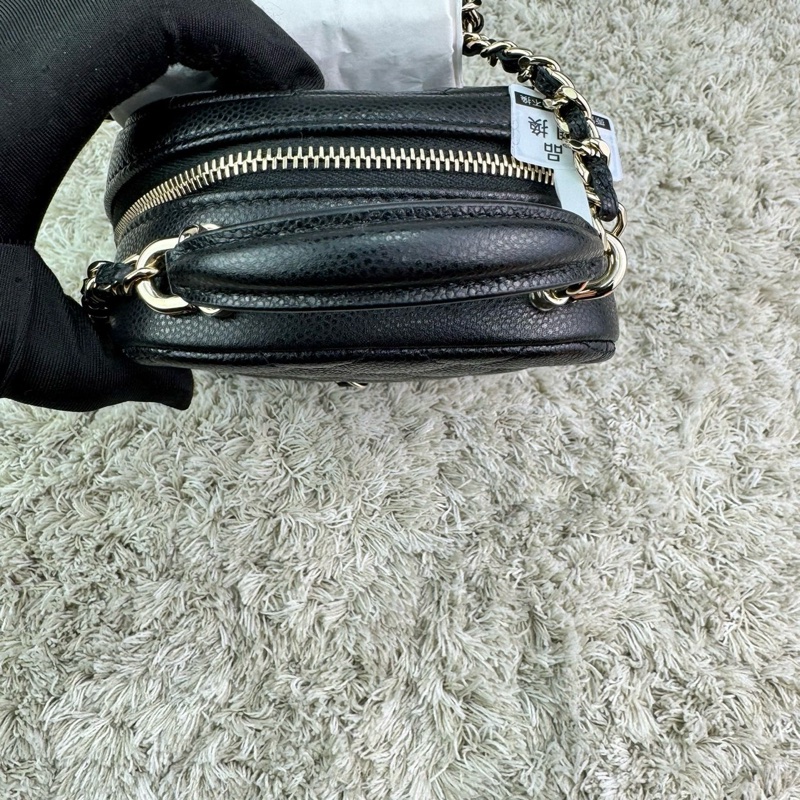 香奈兒 CHANEL 24C 新款mini荔枝金釦小書包 雙肩後背包 斜背包 ⭕️全新⭕️全配⭕️芯片款⭕️膠膜未撕⭕️-14