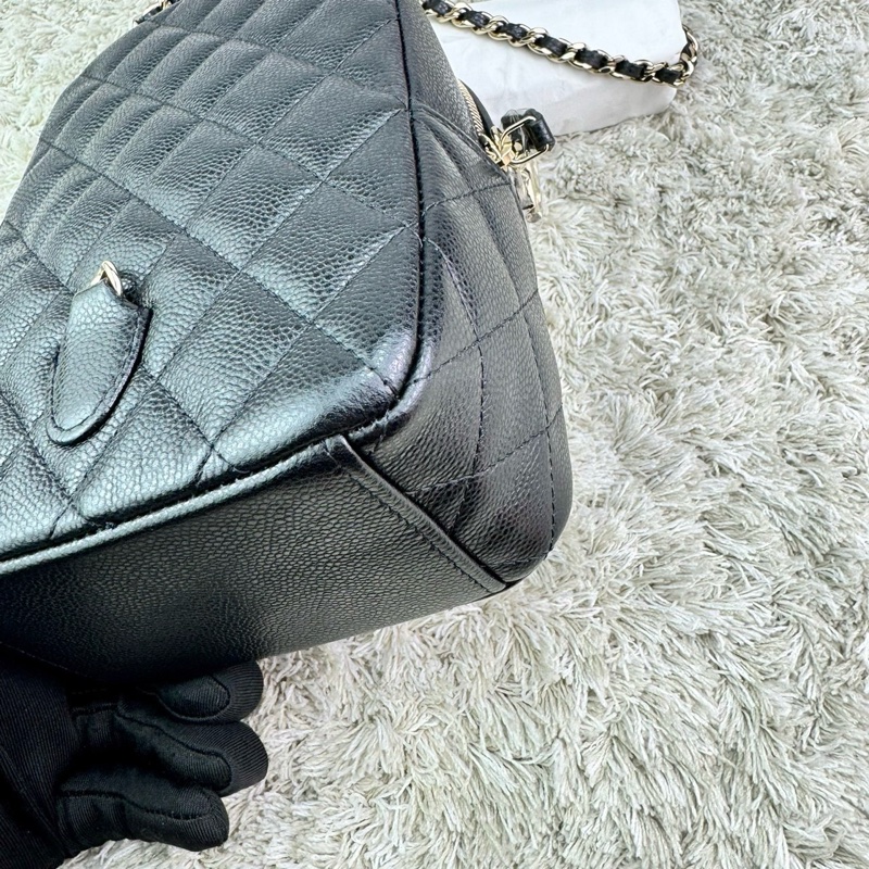 香奈兒 CHANEL 24C 新款mini荔枝金釦小書包 雙肩後背包 斜背包 ⭕️全新⭕️全配⭕️芯片款⭕️膠膜未撕⭕️-19