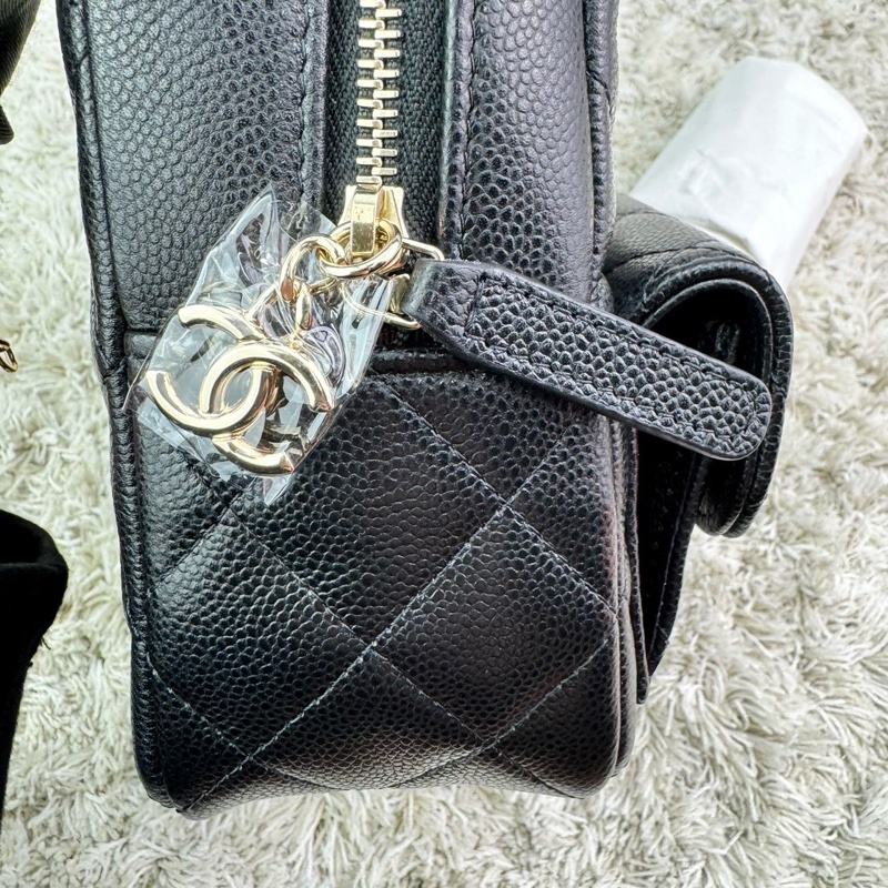 香奈兒 CHANEL 24C 新款mini荔枝金釦小書包 雙肩後背包 斜背包 ⭕️全新⭕️全配⭕️芯片款⭕️膠膜未撕⭕️-28