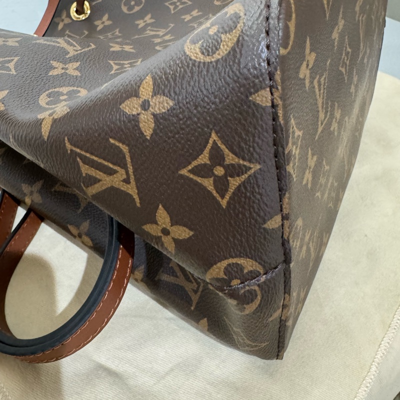 Louis Vuitton LV NeoNoe MM咖啡色老花水桶包-7