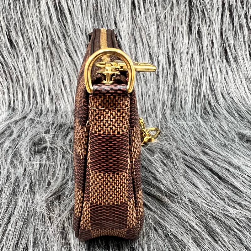 LV N58009 棋盤格 金鍊 小包 零錢包 麻將包 小廢包-3