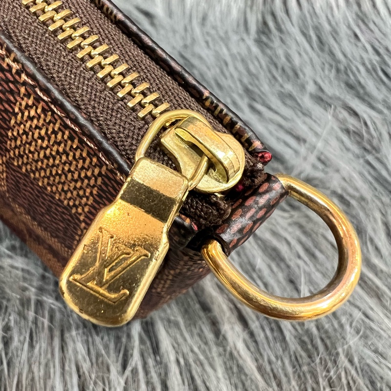 LV N58009 棋盤格 金鍊 小包 零錢包 麻將包 小廢包-10