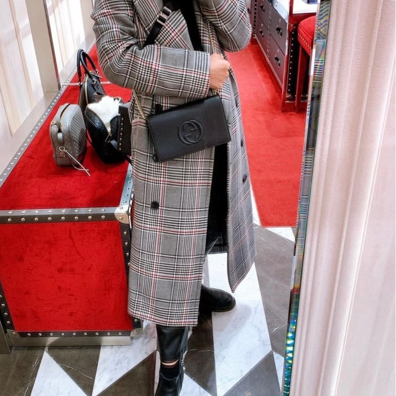 【GUCCI 古馳】598211 經典SOHO系列鍊帶WOC手拿/斜背包(黑色)-4