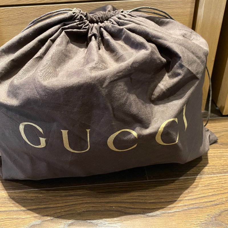 Gucci典雅高貴GG緹花布拼皮革肩背包-11