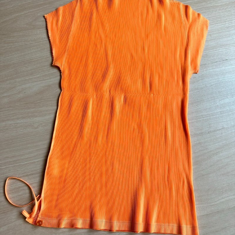 三宅一生pleats please亮橘色上衣-2