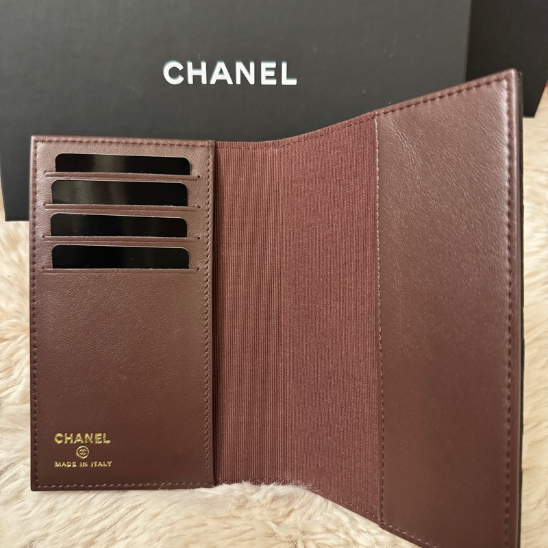 ➗台灣出 全新香奈兒護照夾 香奈兒卡包 (金釦)-4