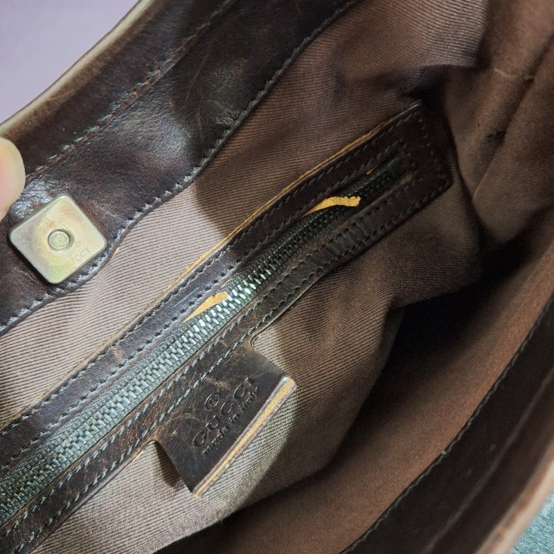 復古GUCCI GG 側肩包-11