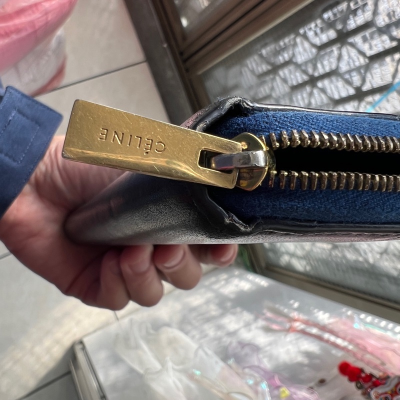 Celine 雙色拼接長夾-9
