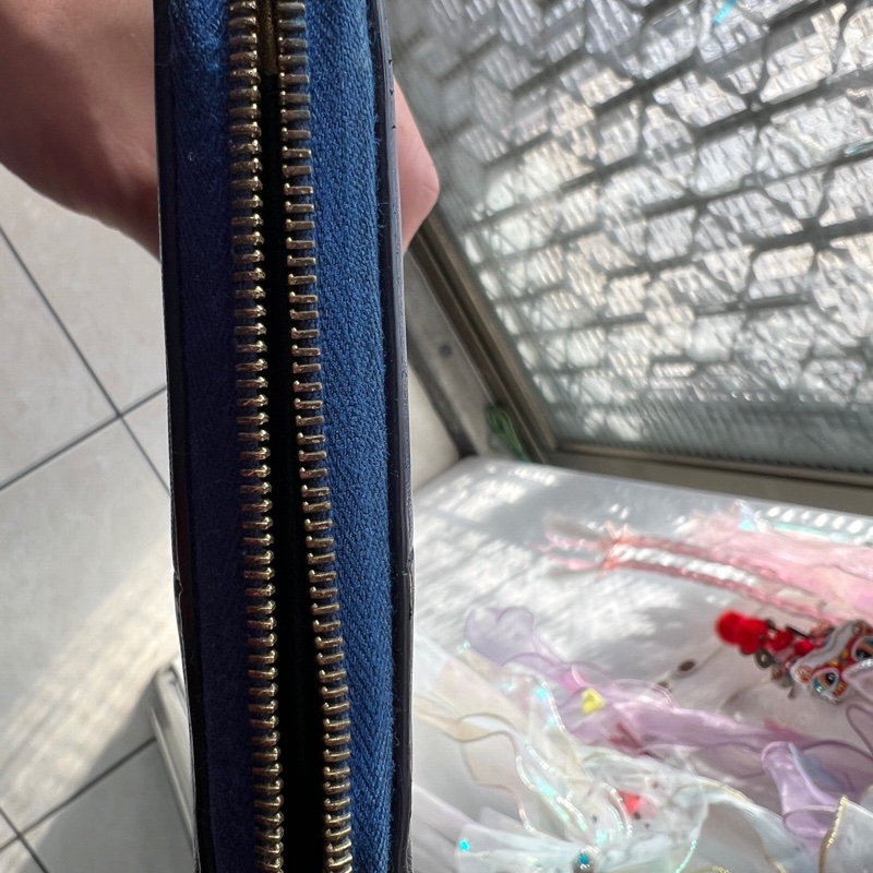 Celine 雙色拼接長夾-10