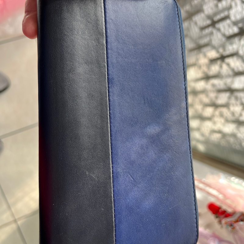 Celine 雙色拼接長夾-13