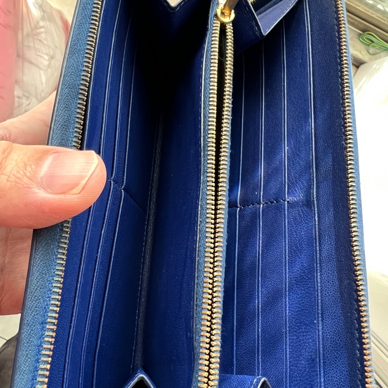 Celine 雙色拼接長夾-14