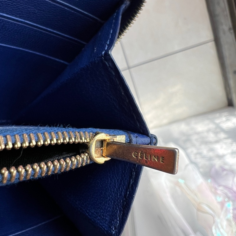 Celine 雙色拼接長夾-18