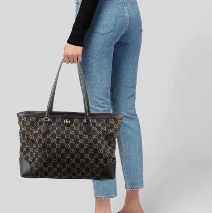 GUCCI 丹寧牛仔托特包-1