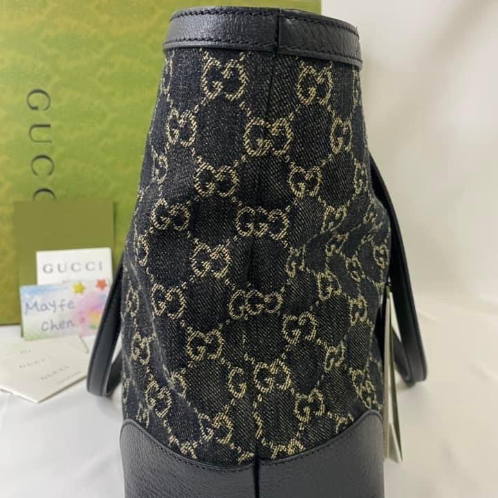 GUCCI 丹寧牛仔托特包-5