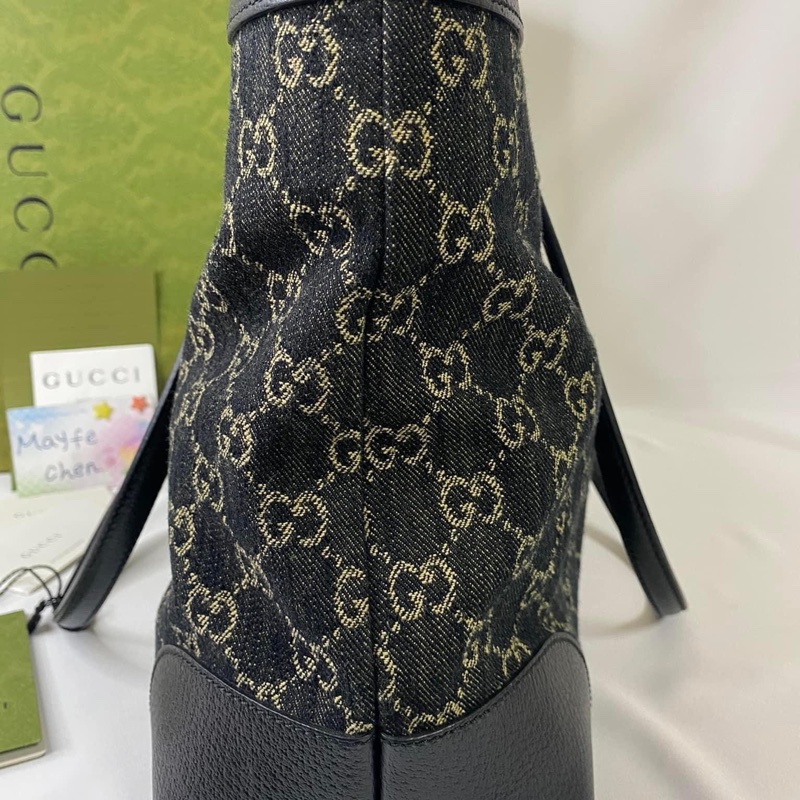 GUCCI 丹寧牛仔托特包-6
