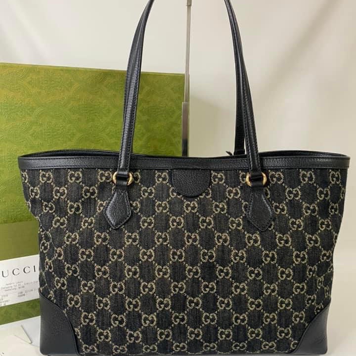GUCCI 丹寧牛仔托特包-9