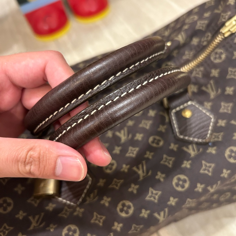 LV Louis Vuitton speedy30 Denim 丹寧包 9.99成新-3