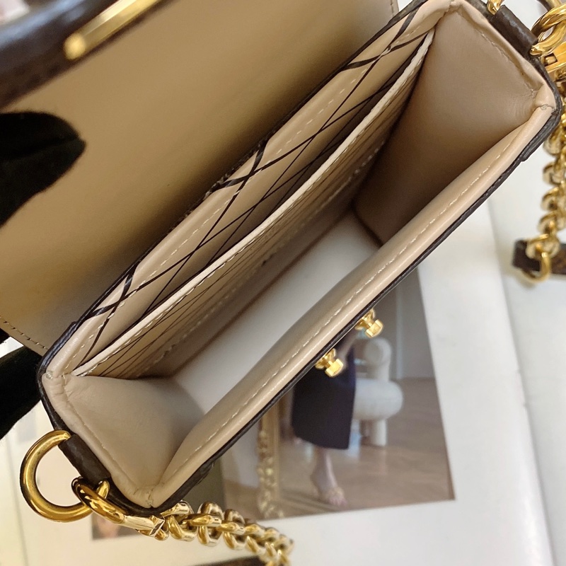 LV M67873 經典老花拼色手機鏈條包-12