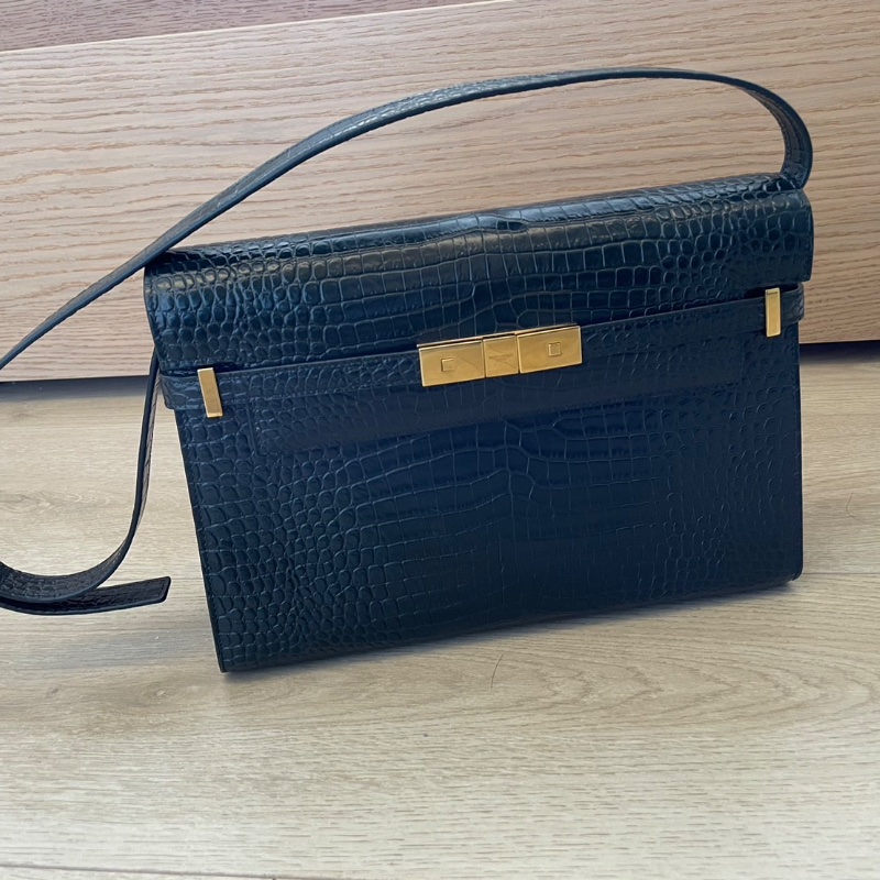 YSL曼哈頓包Manhattan＿中號鱷魚壓紋-0