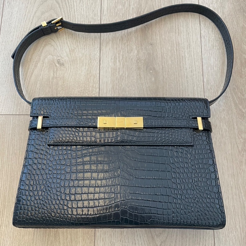 YSL曼哈頓包Manhattan＿中號鱷魚壓紋-2