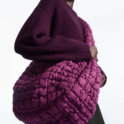 COS雲朵包最大號當季紫色 日本購入有購證-2