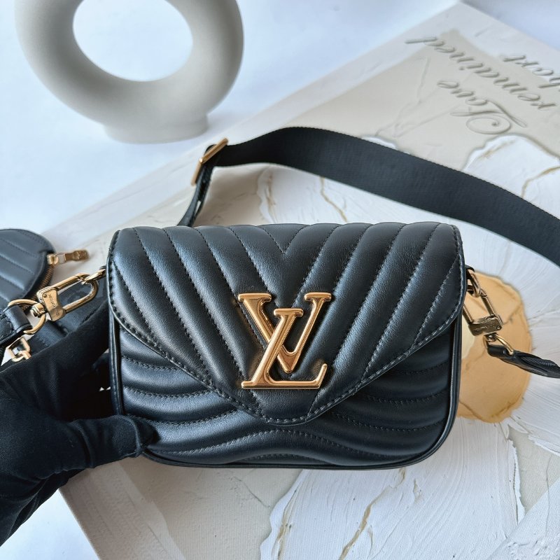 LV New Wave Multi-Pochette 絎縫小牛皮二合一斜背包 M56461-1