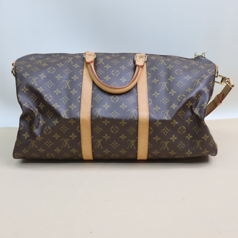 LOUIS VUITTON LV 路易威登 #726 KEEPALL 50 原花 老花 字紋 手提包 健身包 行李袋 旅行袋M41416 二手-1