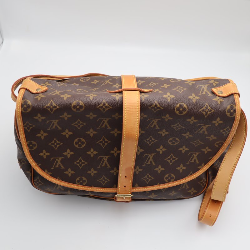 LOUIS VUITTON LV 路易威登 #1627 原花肩背馬鞍包 Saumur 35 M42254 二手-2