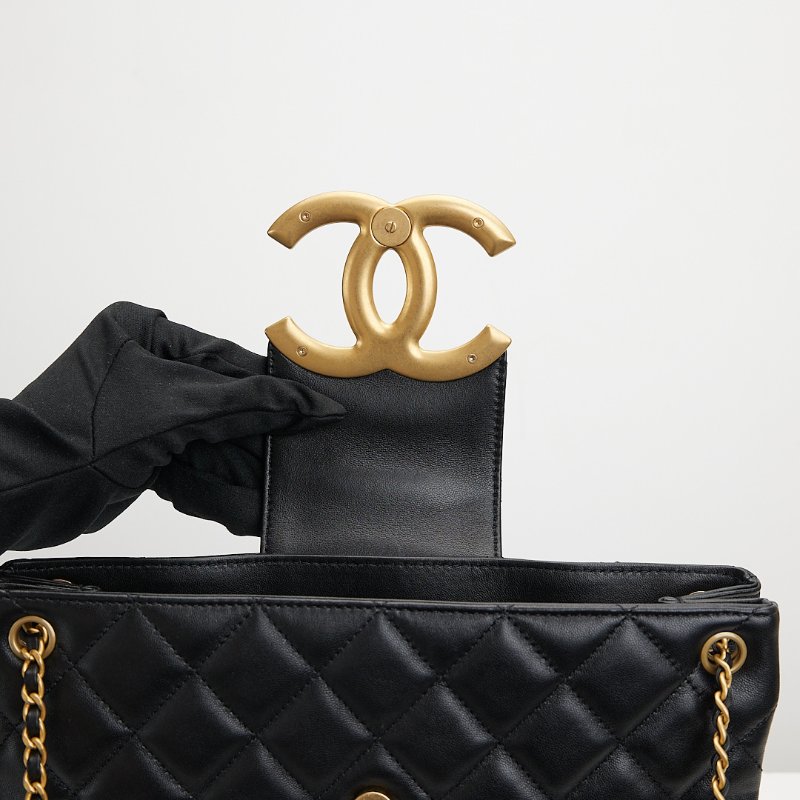 Chanel 24C 大logo法棍鍊條包-19