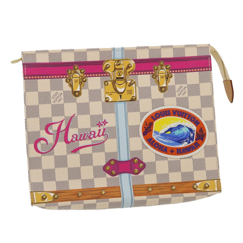 【日本直送】路易威登 Damier Azur Poche 廁所 26 袋 M41438 LV 正品 ak181A-0