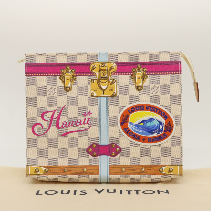 【日本直送】路易威登 Damier Azur Poche 廁所 26 袋 M41438 LV 正品 ak181A-11