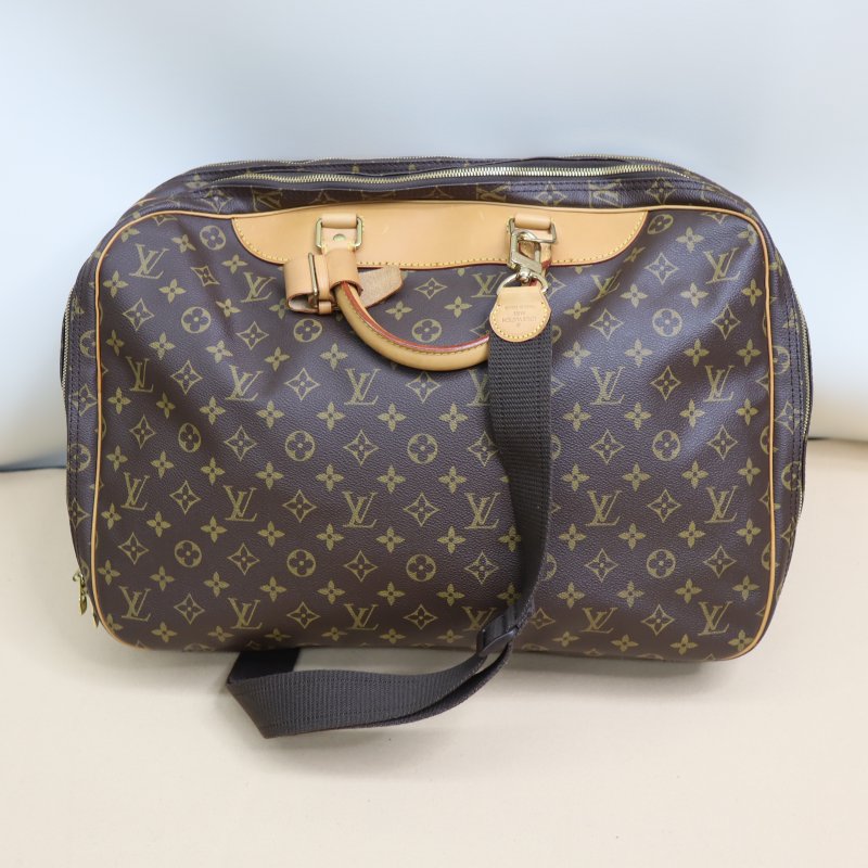 LV 原花老花 #1687大款大珍包旅行袋行李箱登機箱 Alize 24Heures Boston Travel Bag M41399 二手-1