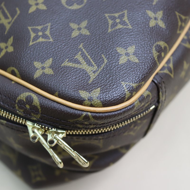 LV 原花老花 #1687大款大珍包旅行袋行李箱登機箱 Alize 24Heures Boston Travel Bag M41399 二手-5