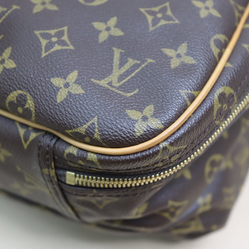 LV 原花老花 #1687大款大珍包旅行袋行李箱登機箱 Alize 24Heures Boston Travel Bag M41399 二手-6