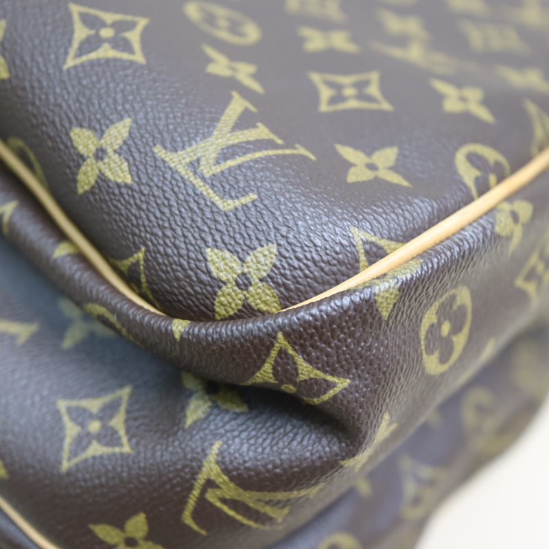 LV 原花老花 #1687大款大珍包旅行袋行李箱登機箱 Alize 24Heures Boston Travel Bag M41399 二手-8