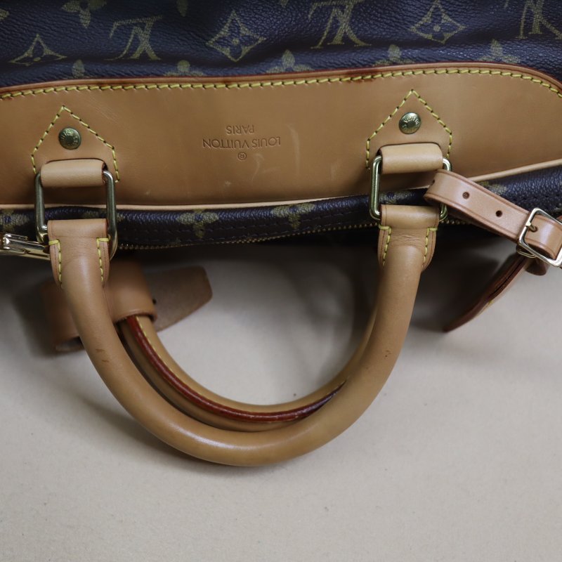 LV 原花老花 #1687大款大珍包旅行袋行李箱登機箱 Alize 24Heures Boston Travel Bag M41399 二手-9