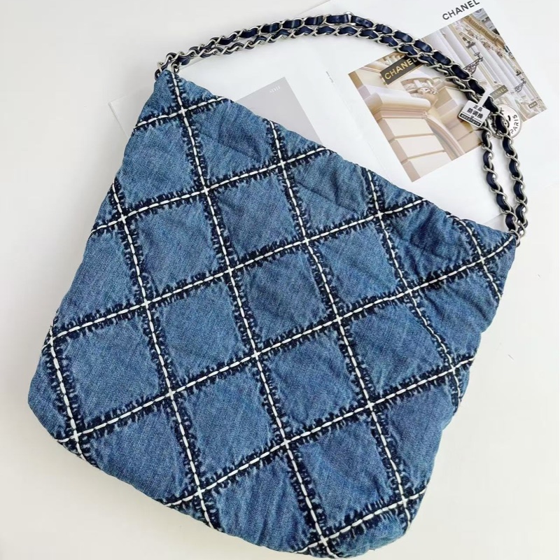 Chanel 購物包 香奈兒 24P  22bag 牛仔包-8
