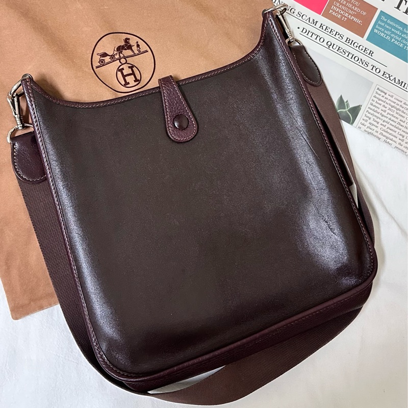 🔥稀有拼色款釋出🔥 #Hermes #伊芙琳 #Evelyne 29 烏木色 x 深棕色-9