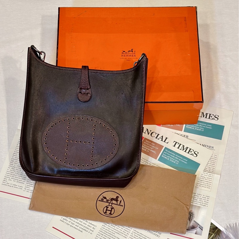 🔥稀有拼色款釋出🔥 #Hermes #伊芙琳 #Evelyne 29 烏木色 x 深棕色-17