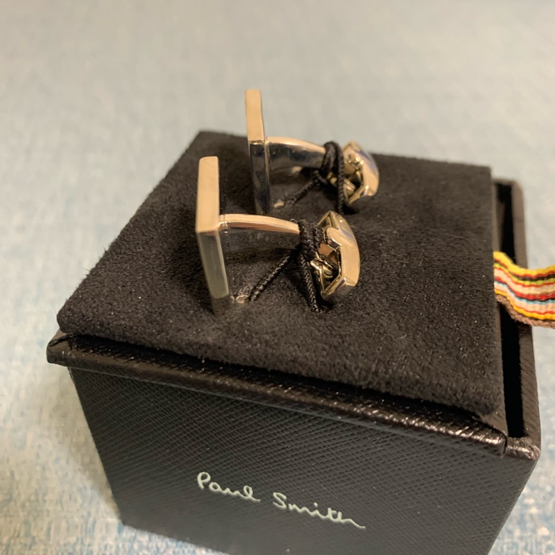 paul smith 袖扣 條紋紫-2