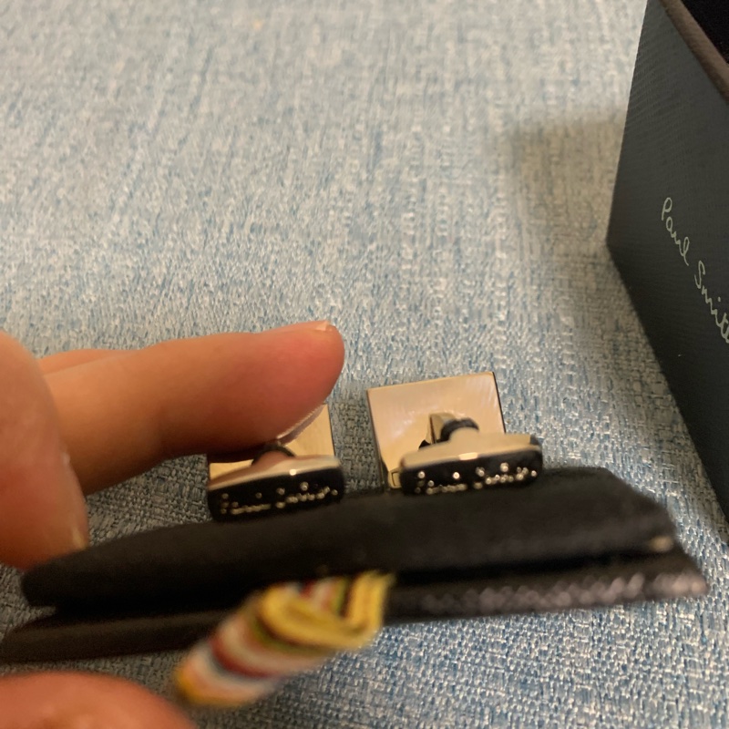 paul smith 袖扣 條紋紫-4