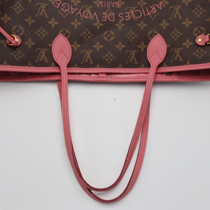 LOUIS VUITTON LV 路易威登 #2403 Neverfull MM Flower M40939 二手-9